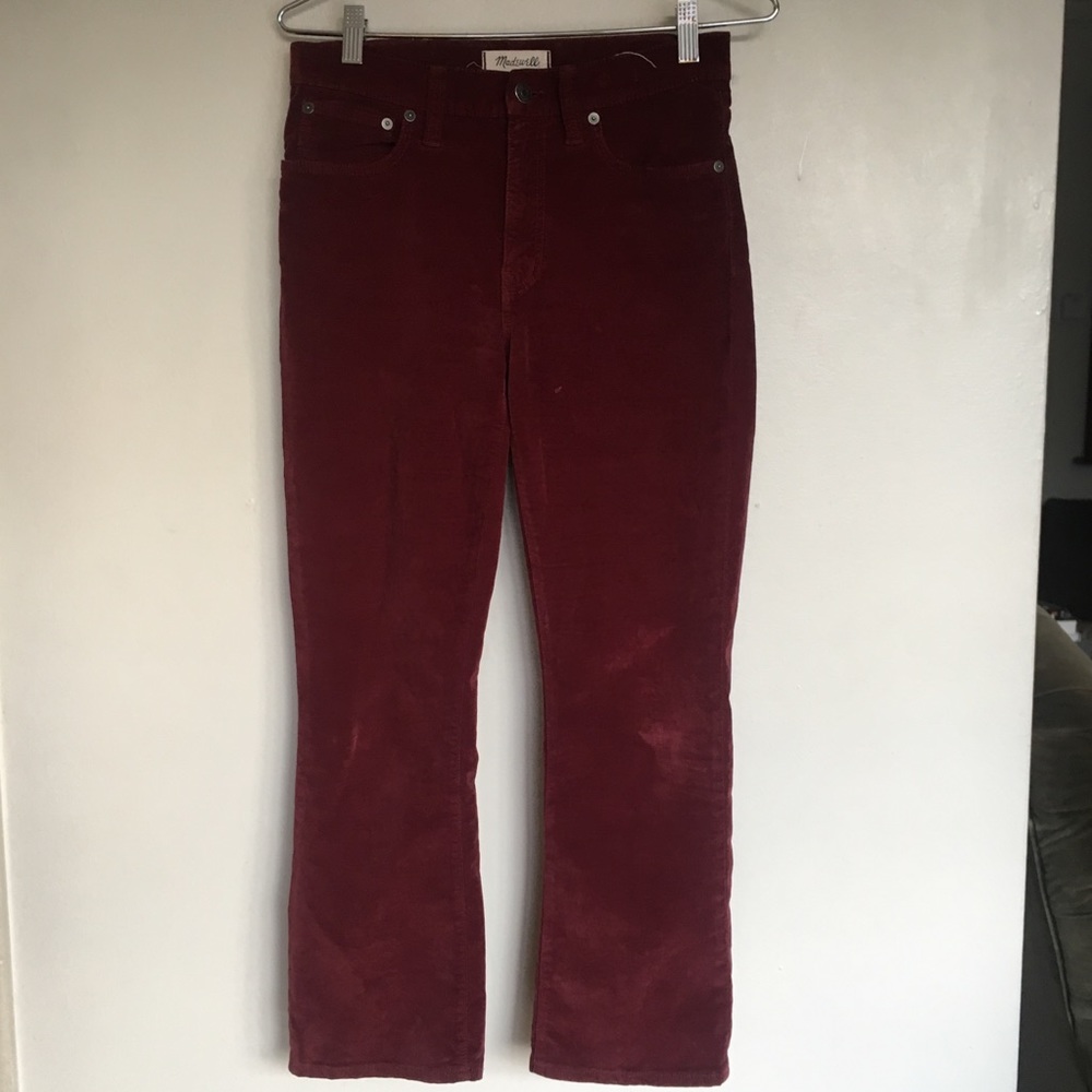 Madewell- Cali Demi Boot Velvet Jeans